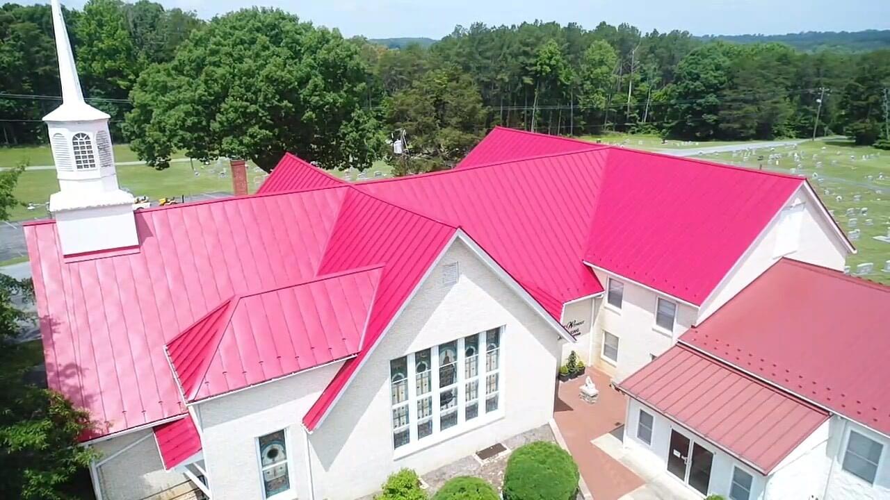 Childrey Baptist Overhead Side-View Roof Photo