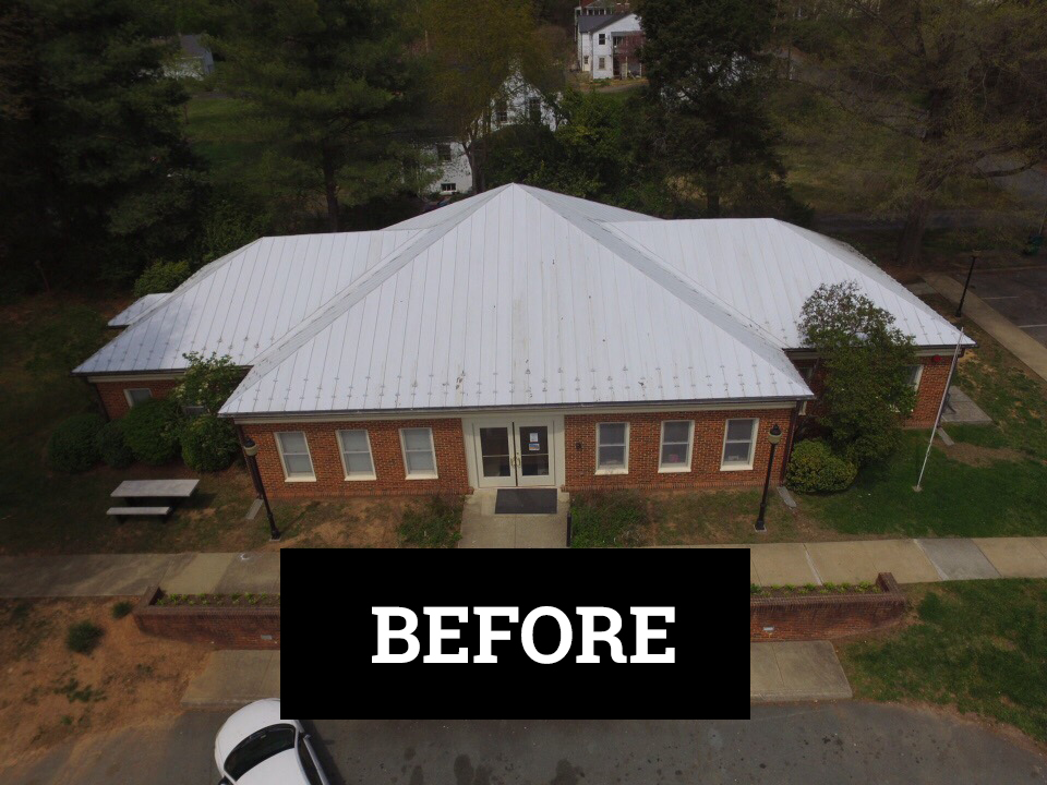 Scottsville Library Before Roof Photo